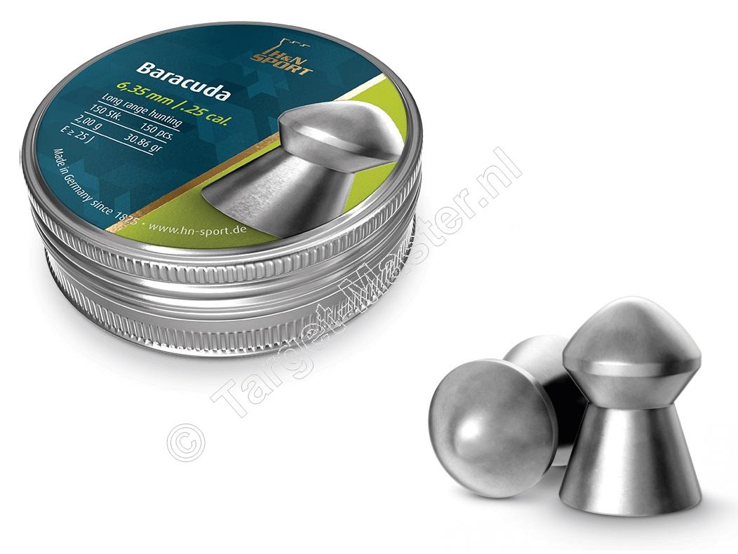 H&N Baracuda 6.35mm Airgun Pellets tin of 150